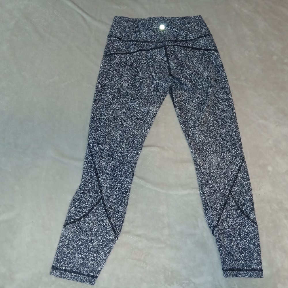 lululemon athletica Black and Gray Leggings